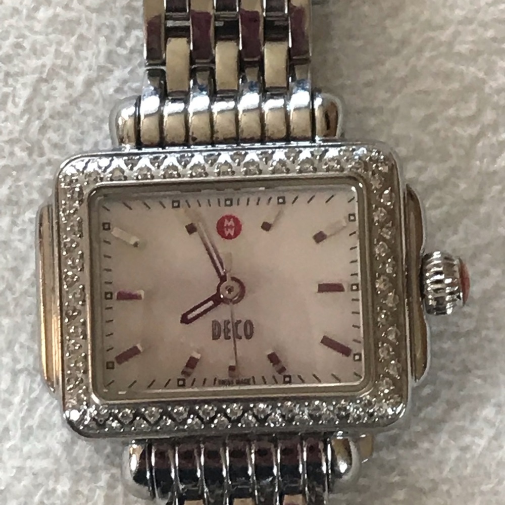 Michele Deco Diamond Bezel Watch